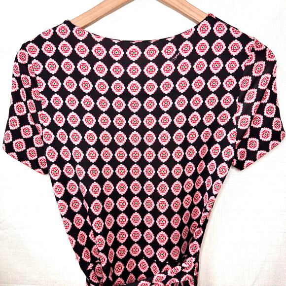 DVF 100% Silk Zoe Wrap Dress Womens 4 Jersey Knit Retro Work Business Casual - Picture 8 of 15